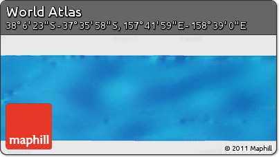 Physical Panoramic Map of the Area around 37° 51' 10" S, 158° 10' 30" E