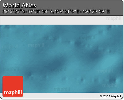 Satellite 3D Map of the Area around 37° 51' 10" S, 159° 52' 30" E