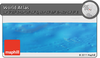 Physical Panoramic Map of the Area around 37° 51' 10" S, 162° 25' 30" E