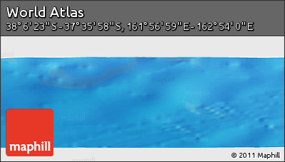 Physical Panoramic Map of the Area around 37° 51' 10" S, 162° 25' 30" E