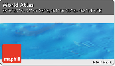Physical Panoramic Map of the Area around 37° 51' 10" S, 162° 25' 30" E
