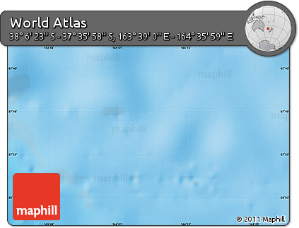 Physical Map of the Area around 37° 51' 10" S, 164° 7' 30" E