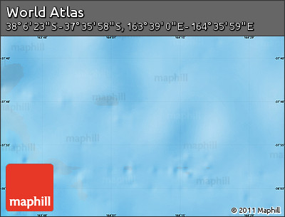 Physical Map of the Area around 37° 51' 10" S, 164° 7' 30" E