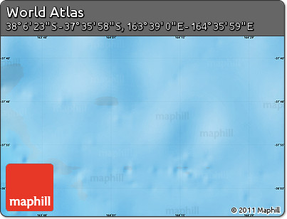 Physical Map of the Area around 37° 51' 10" S, 164° 7' 30" E