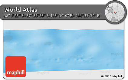 Physical Panoramic Map of the Area around 37° 51' 10" S, 164° 7' 30" E