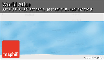 Physical Panoramic Map of the Area around 37° 51' 10" S, 164° 58' 29" E