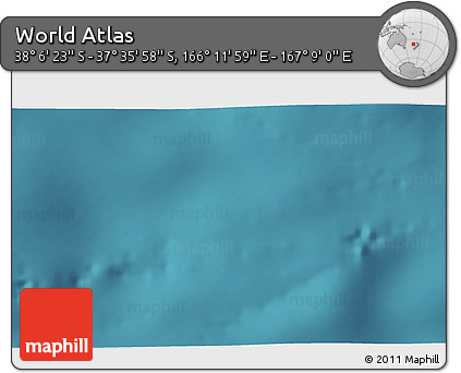 Satellite 3D Map of the Area around 37° 51' 10" S, 166° 40' 30" E