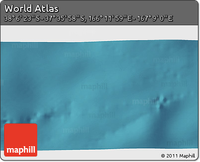 Satellite 3D Map of the Area around 37° 51' 10" S, 166° 40' 30" E