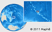 Shaded Relief Location Map of the area around 37° 51' 10" S, 168° 13' 29" W