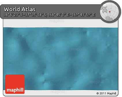Satellite 3D Map of the Area around 37° 51' 10" S, 169° 13' 29" E