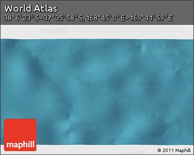 Satellite 3D Map of the Area around 37° 51' 10" S, 169° 13' 29" E