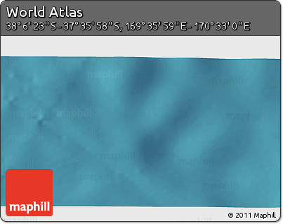 Satellite 3D Map of the Area around 37° 51' 10" S, 170° 4' 29" E