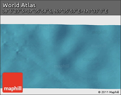 Satellite 3D Map of the Area around 37° 51' 10" S, 170° 4' 29" E