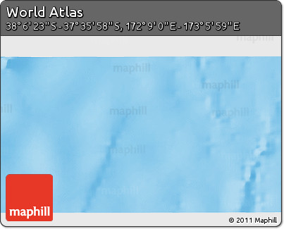 Physical 3D Map of the Area around 37° 51' 10" S, 172° 37' 30" E