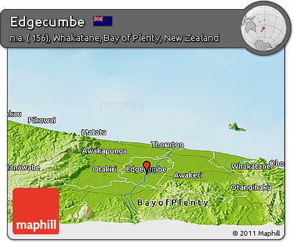 Physical Panoramic Map of Edgecumbe
