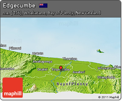 Physical Panoramic Map of Edgecumbe