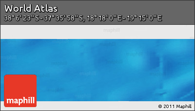 Physical Panoramic Map of the Area around 37° 51' 10" S, 18° 46' 29" E