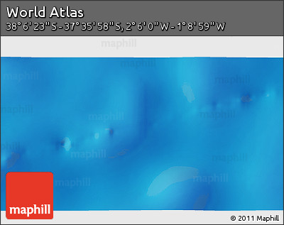 Physical 3D Map of the Area around 37° 51' 10" S, 1° 37' 30" W