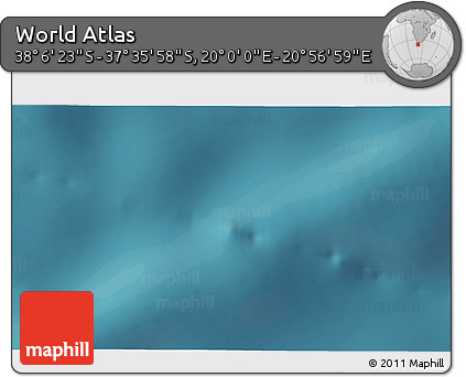 Satellite 3D Map of the Area around 37° 51' 10" S, 20° 28' 30" E