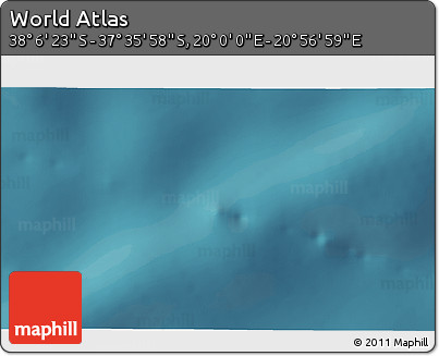 Satellite 3D Map of the Area around 37° 51' 10" S, 20° 28' 30" E