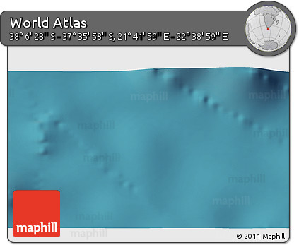 Satellite 3D Map of the Area around 37° 51' 10" S, 22° 10' 29" E