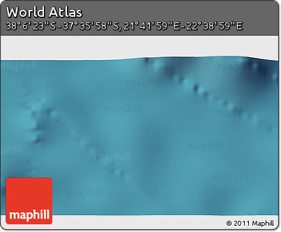 Satellite 3D Map of the Area around 37° 51' 10" S, 22° 10' 29" E