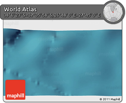 Satellite 3D Map of the Area around 37° 51' 10" S, 27° 16' 29" E