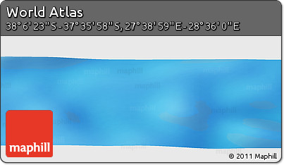 Physical Panoramic Map of the Area around 37° 51' 10" S, 28° 7' 30" E