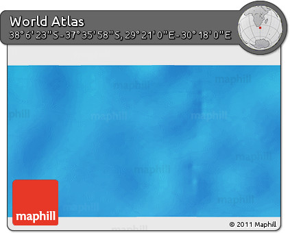 Physical 3D Map of the Area around 37° 51' 10" S, 29° 49' 30" E