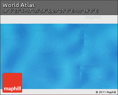 Physical 3D Map of the Area around 37° 51' 10" S, 29° 49' 30" E