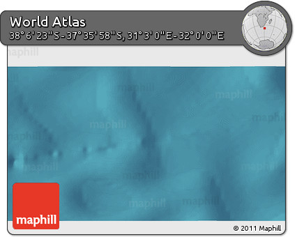 Satellite 3D Map of the Area around 37° 51' 10" S, 31° 31' 29" E
