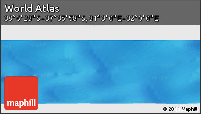 Physical Panoramic Map of the Area around 37° 51' 10" S, 31° 31' 29" E