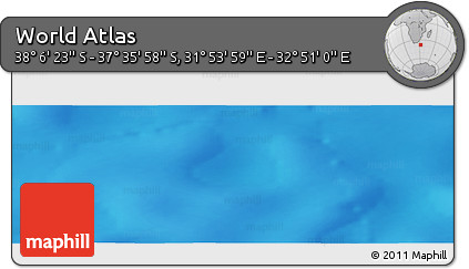 Physical Panoramic Map of the Area around 37° 51' 10" S, 32° 22' 30" E