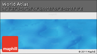 Physical Panoramic Map of the Area around 37° 51' 10" S, 32° 22' 30" E