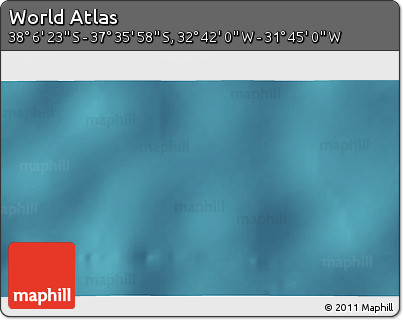 Satellite 3D Map of the Area around 37° 51' 10" S, 32° 13' 30" W