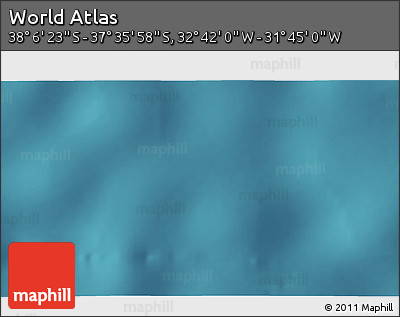 Satellite 3D Map of the Area around 37° 51' 10" S, 32° 13' 30" W