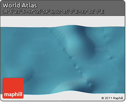 Satellite 3D Map of the Area around 37° 51' 10" S, 33° 13' 30" E