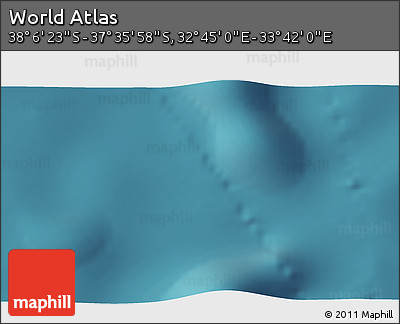 Satellite 3D Map of the Area around 37° 51' 10" S, 33° 13' 30" E