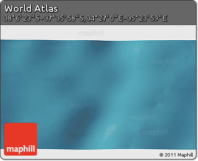 Satellite 3D Map of the Area around 37° 51' 10" S, 34° 55' 29" E