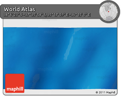 Physical 3D Map of the Area around 37° 51' 10" S, 35° 46' 29" E