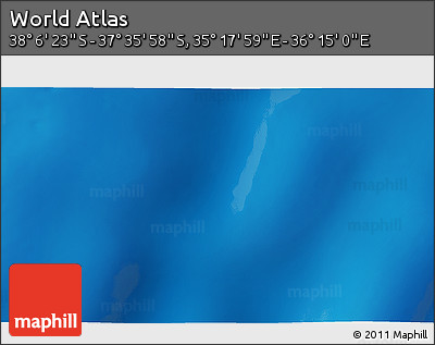 Physical 3D Map of the Area around 37° 51' 10" S, 35° 46' 29" E