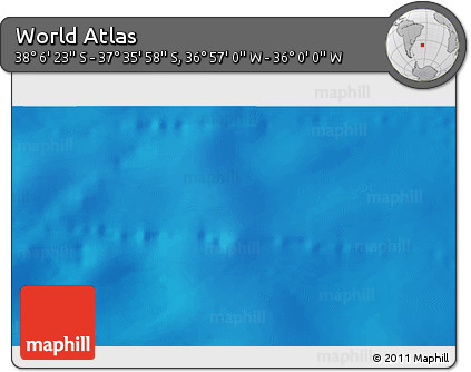 Physical 3D Map of the Area around 37° 51' 10" S, 36° 28' 30" W