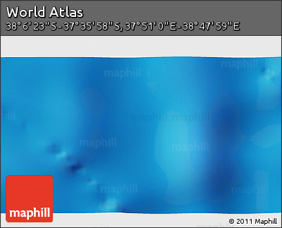 Physical 3D Map of the Area around 37° 51' 10" S, 38° 19' 30" E