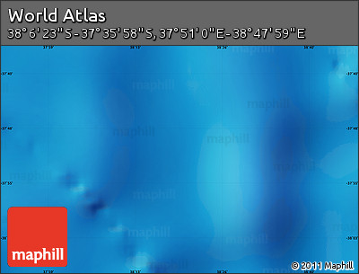 Physical Map of the Area around 37° 51' 10" S, 38° 19' 30" E