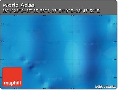 Physical Map of the Area around 37° 51' 10" S, 38° 19' 30" E