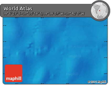 Physical Map of the Area around 37° 51' 10" S, 38° 10' 29" W