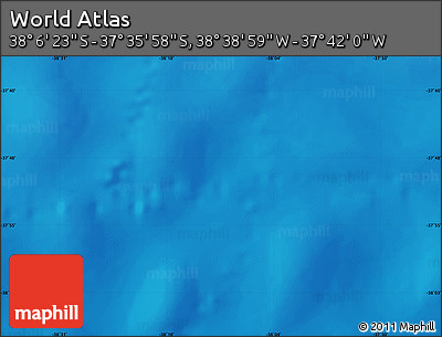 Physical Map of the Area around 37° 51' 10" S, 38° 10' 29" W