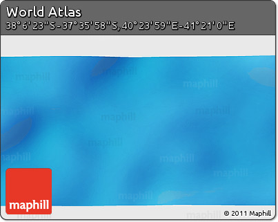 Physical 3D Map of the Area around 37° 51' 10" S, 40° 52' 30" E
