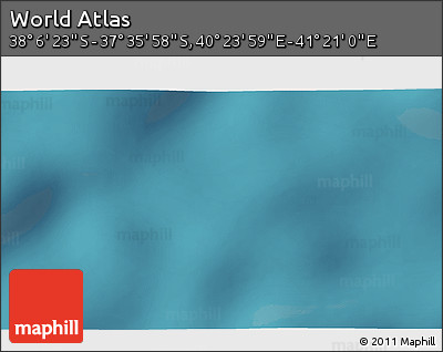 Satellite 3D Map of the Area around 37° 51' 10" S, 40° 52' 30" E