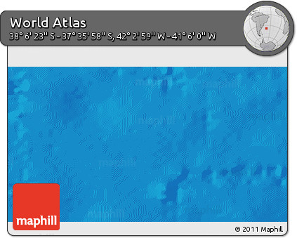 Physical 3D Map of the Area around 37° 51' 10" S, 41° 34' 30" W